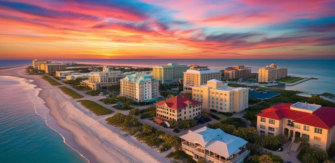 South Padre Island Texas Skyline bird eye view (1)